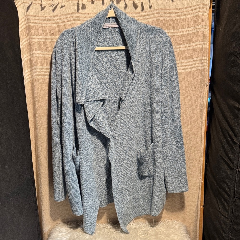 Soft Surroundings Light Blue Open Cardigan